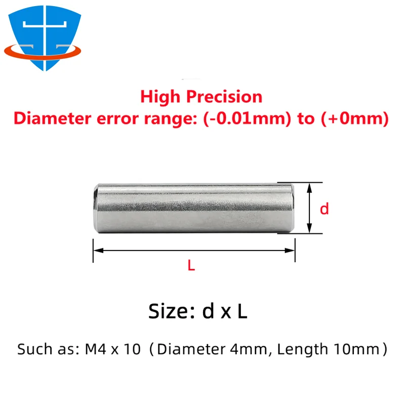 Exacpilles cylindriques solides en acier à roulement HRC62, Dallas, M1.5, M2, M2.5, M3, M3.5 figuré, M5, M6, GB119, haute dureté, partenaires Locat, broche parallèle