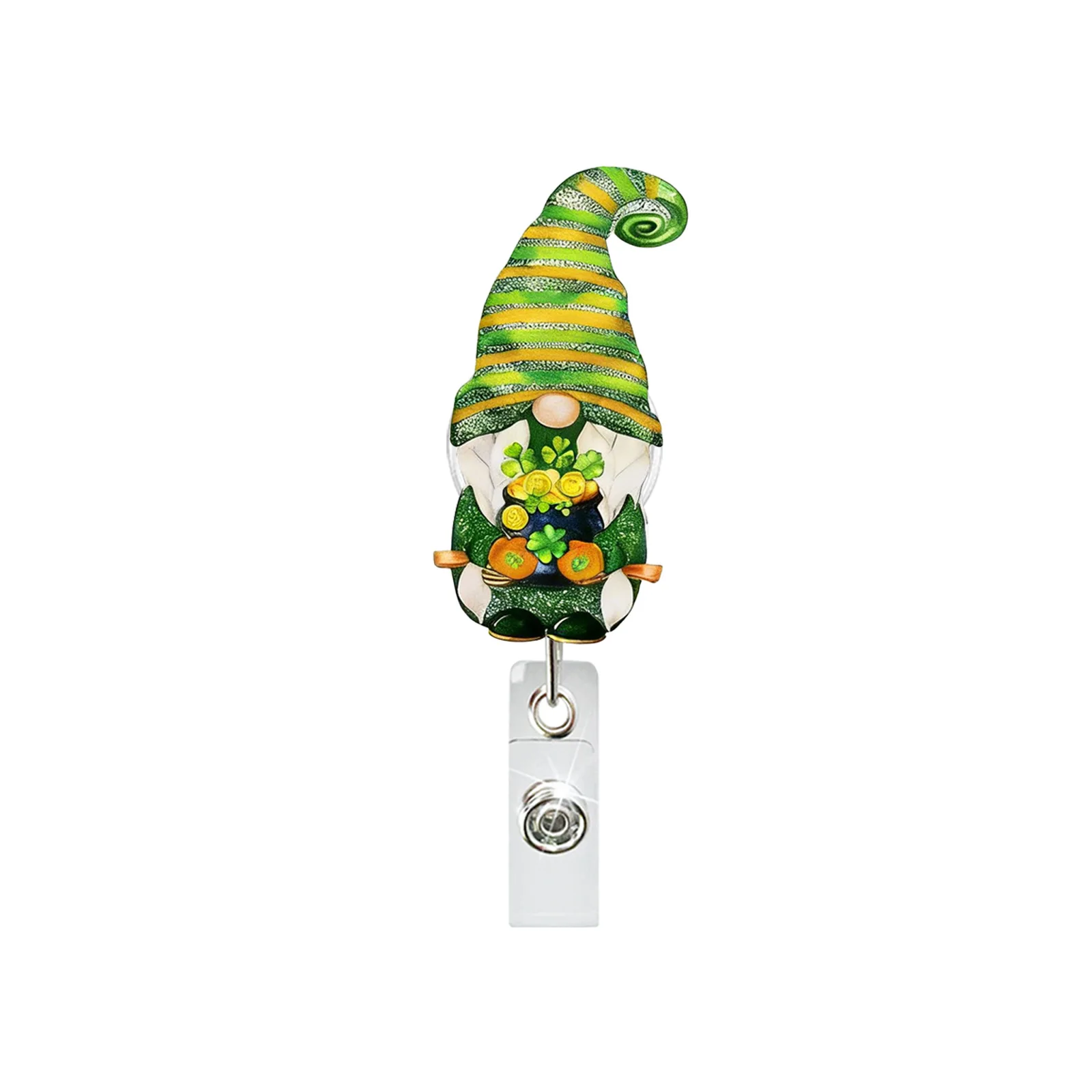 

Acrylic Badge Reel Unique Id Holder St. Patrick'S Day Badge Holder Sturdy Nurse Badge Reel For Office Nurses Teachers