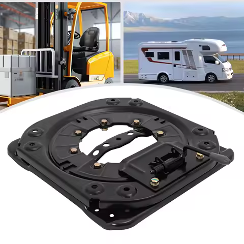 Universal Seat Swivel Base with Handle, 360&deg; Rotatable Heavy Duty Steel Plate Caravan Swivel Seat Base Load 130kg for Vans Buses
