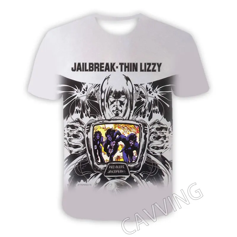 New Fashion Women/Men's 3D Print  Thin Lizzy Rock  Casual T-shirts  Hip Hop Tshirts Harajuku Styles Tops Clothing