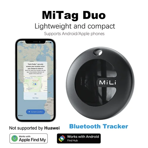 Rastreador inteligente MiTag Duo para IOS o Android, etiqueta de seguimiento Bluetooth, buscador de llaves, buscador de artículos, rastreador de equipaje para valises