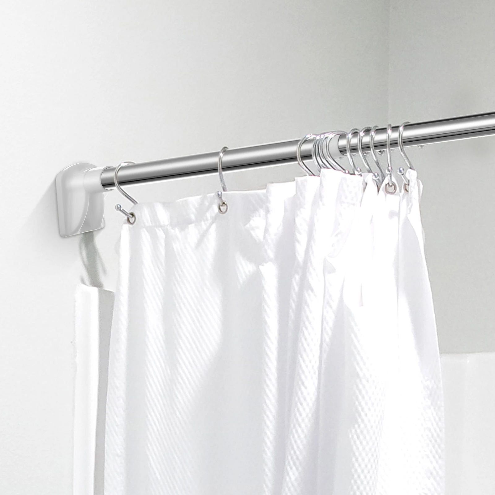 

2pcs Stainless Steel Closet Rods Adjustable Heavy Duty Hanging Bars For Clothes No Drill Installation Closet Extension Rods