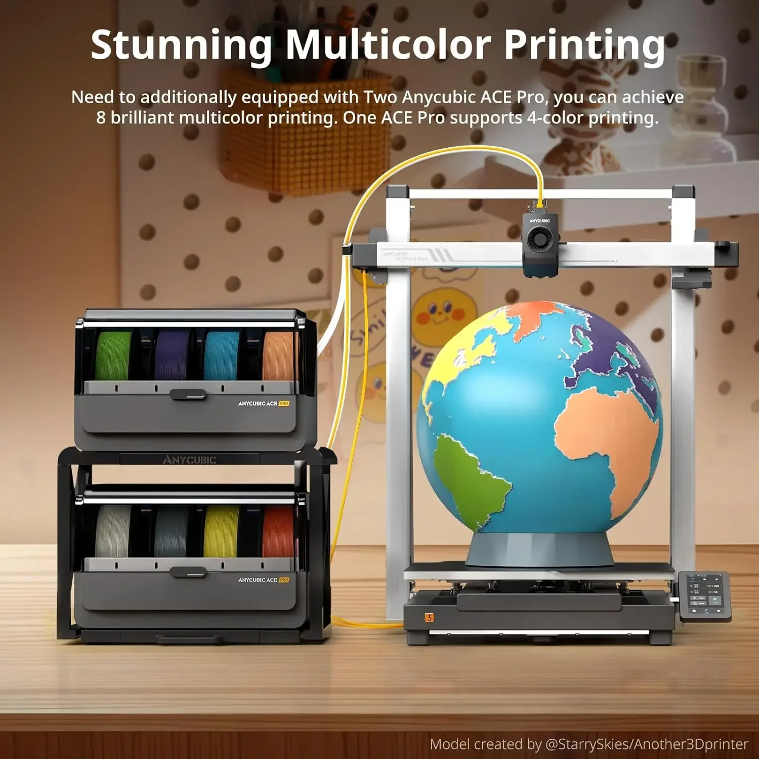 3D Printer Kobra 3 MAX Only, Support Multicolor Needs ACE Pro Large Printing Volume, 600mm/s High-Speed Precise Auto-Leveling &