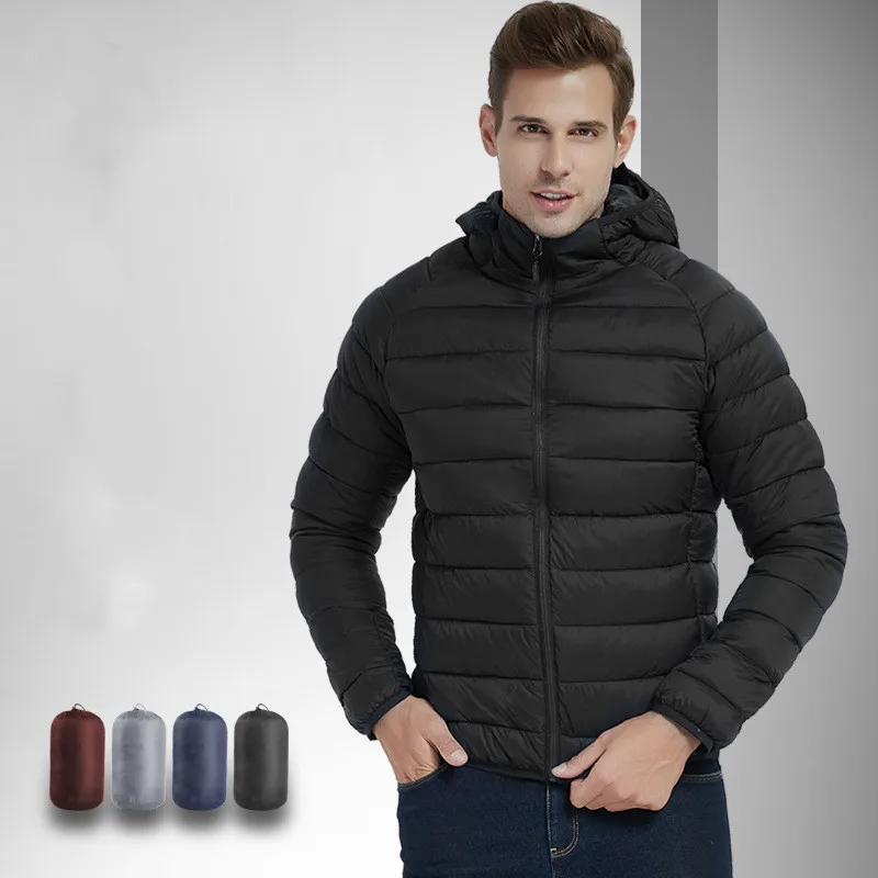 MRMT 2024 Brand New Men\'s Cotton Jacket Fashion Cotton Jacket Men\'s Lightweight Short Hooded Cotton Jacket