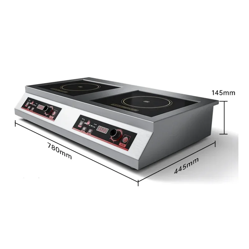 Household Induction Cooker double-headed induction cooktop flat concave high-power commercial electric ceramic cooker 3500W