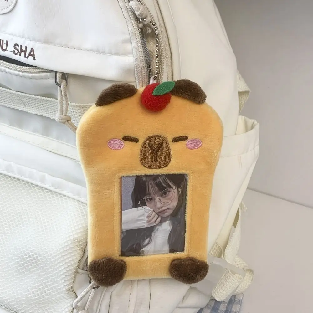 

Charms Gift Cute Capybara Plush Photocard Case Cartoon Kawali Photo Card Holder Creative Portable Small Card Sleeves
