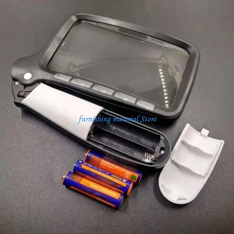 

Y5GD LED Folding Rectangle Magnifier Glass for Reading 2X/3X Optional Gift