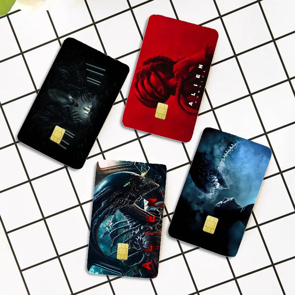 A-Alien R-Romulus Movie Anime Spend Or Save Funny Shell On Off Ultra Thin No Fade Sticker Skin Cover Film For Debit Credit Card