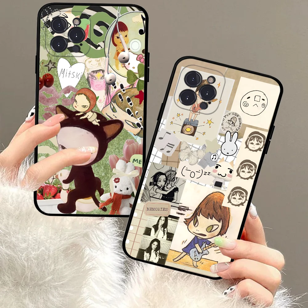 Y-Yoshitomo N-Nara Phone Case For IPhone 16 15 14 11 12 13 Mini Pro XS Max Cover 6 7 8 Plus X Funda Shell