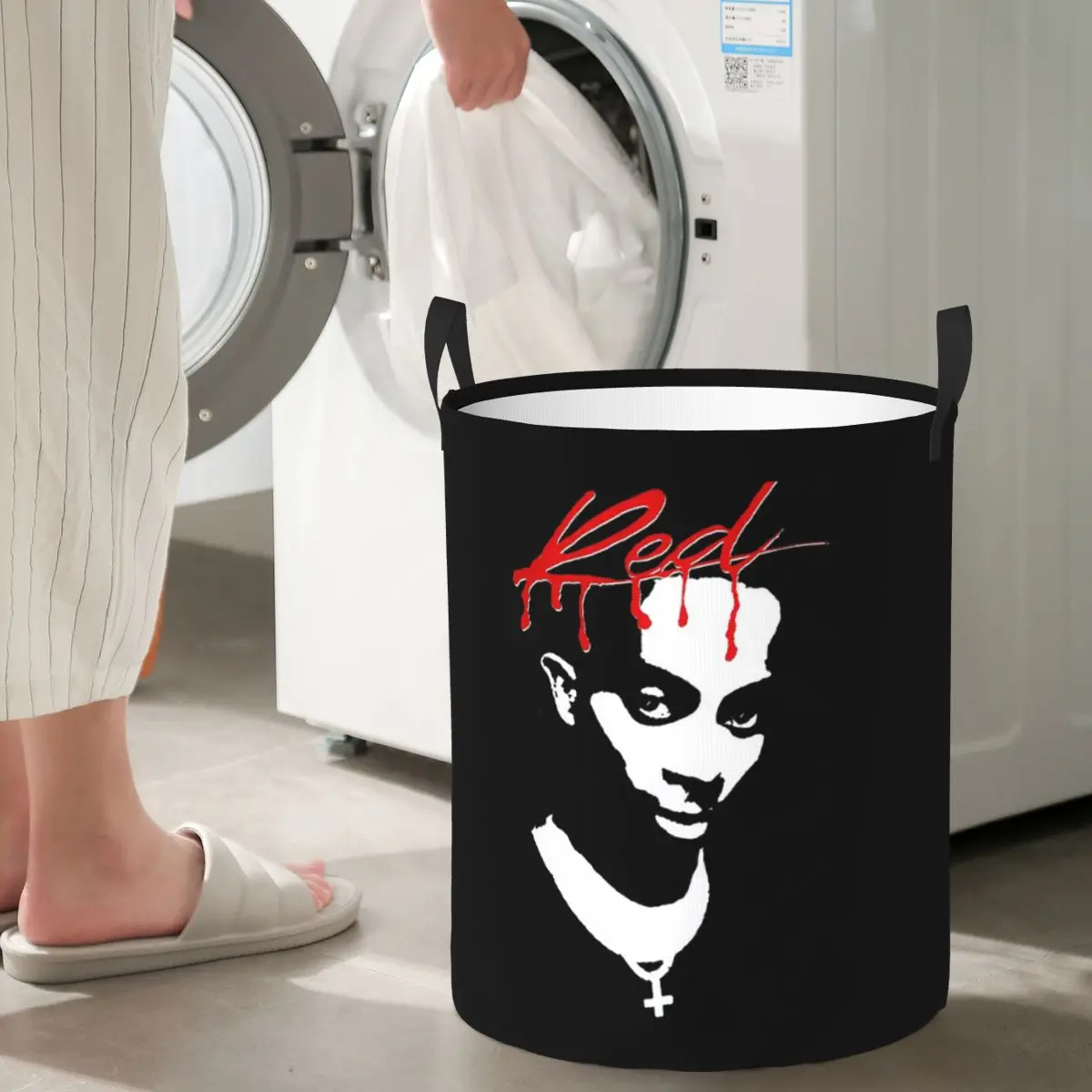 Playboi Carti Whole Lotta Red - Cestas plegables para ropa sucia con diseño de portada de álbum, cesta de almacenamiento para juguetes, bolsa organizadora para el hogar