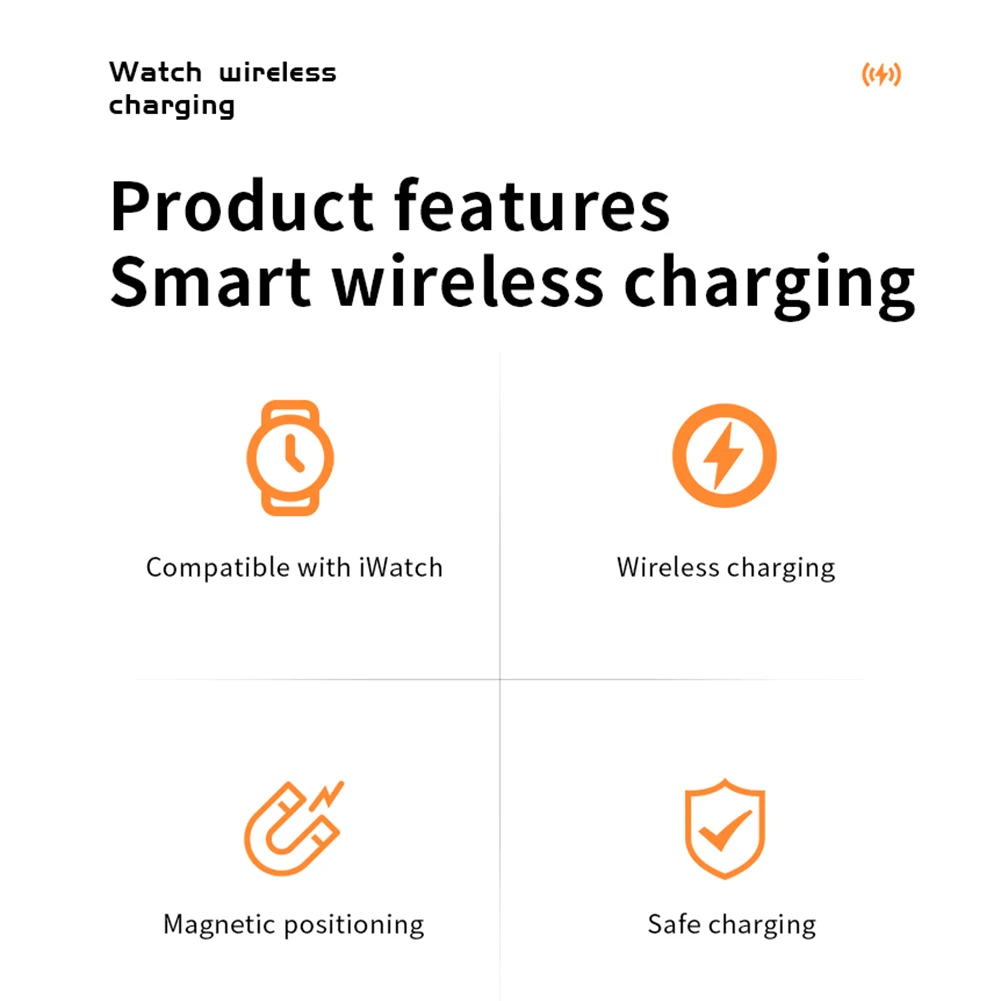 Magnetic Wireless Charger Mini Portable Charger Charging Dock Station Watch Charger for Apple Watch 8 7 6 5 4 3 2 1 SE