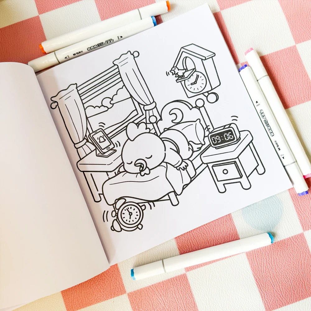 Thicken 40Page  Adult Coloring Book for Stress Relief Mindfulness Drawing Book Sketch Art Book Anxiety Relief Creativity Relaxat