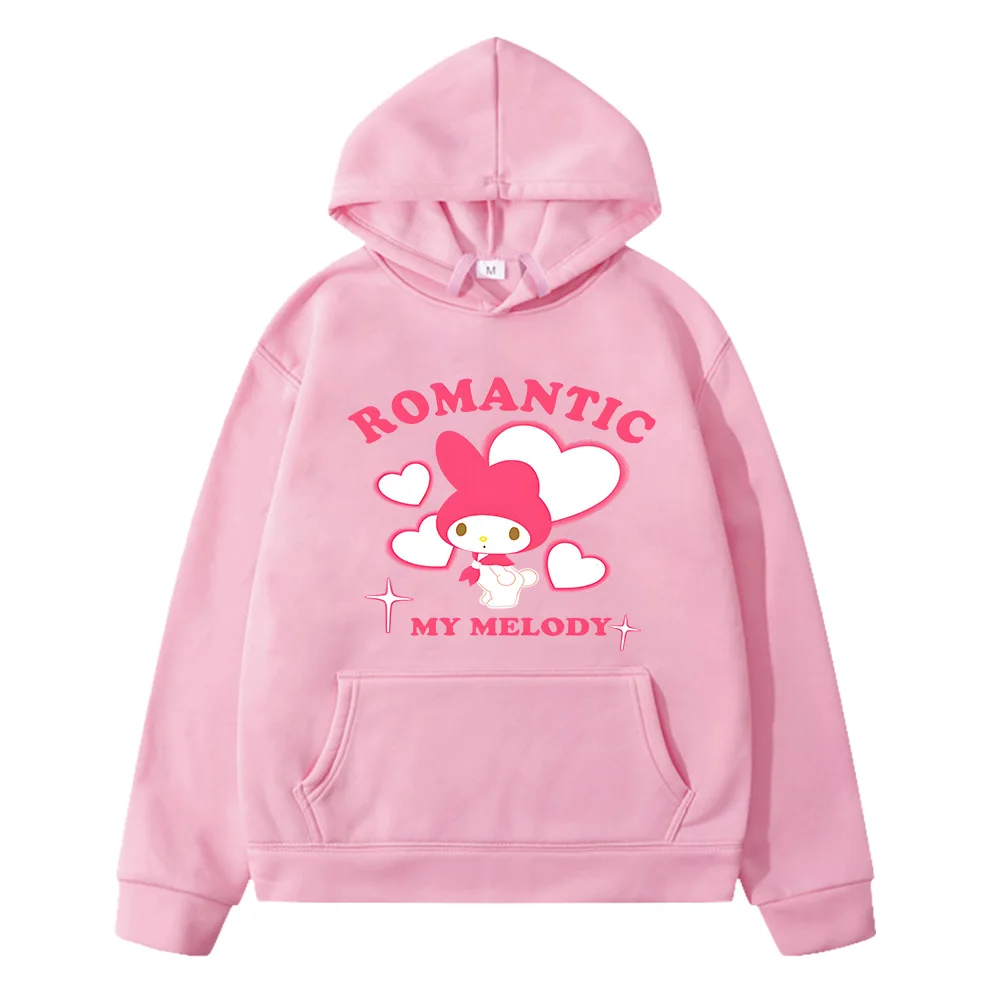 Melody Print Hoodies Casual Sweatshirt Anime Fleece Pullovers Y2k Sudadera Kids Boys Girls Clothes Summer Slight Strech Outfits