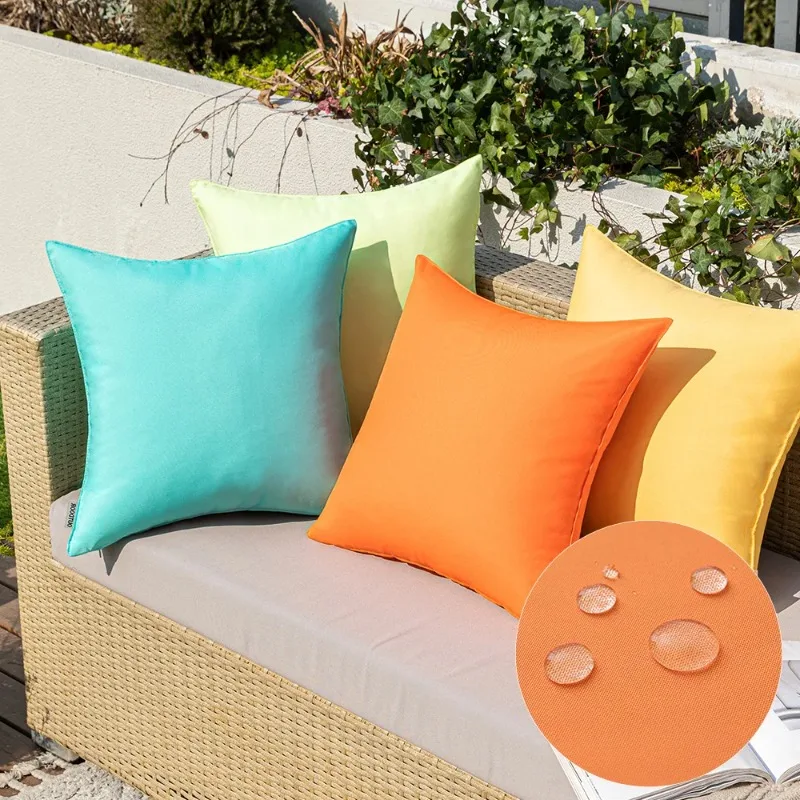 New Outdoor Waterproof Pillow Covers High Quality 45x45cm Cushion Covers Decorative Throw Covers for Patio Garden Sofa or Home