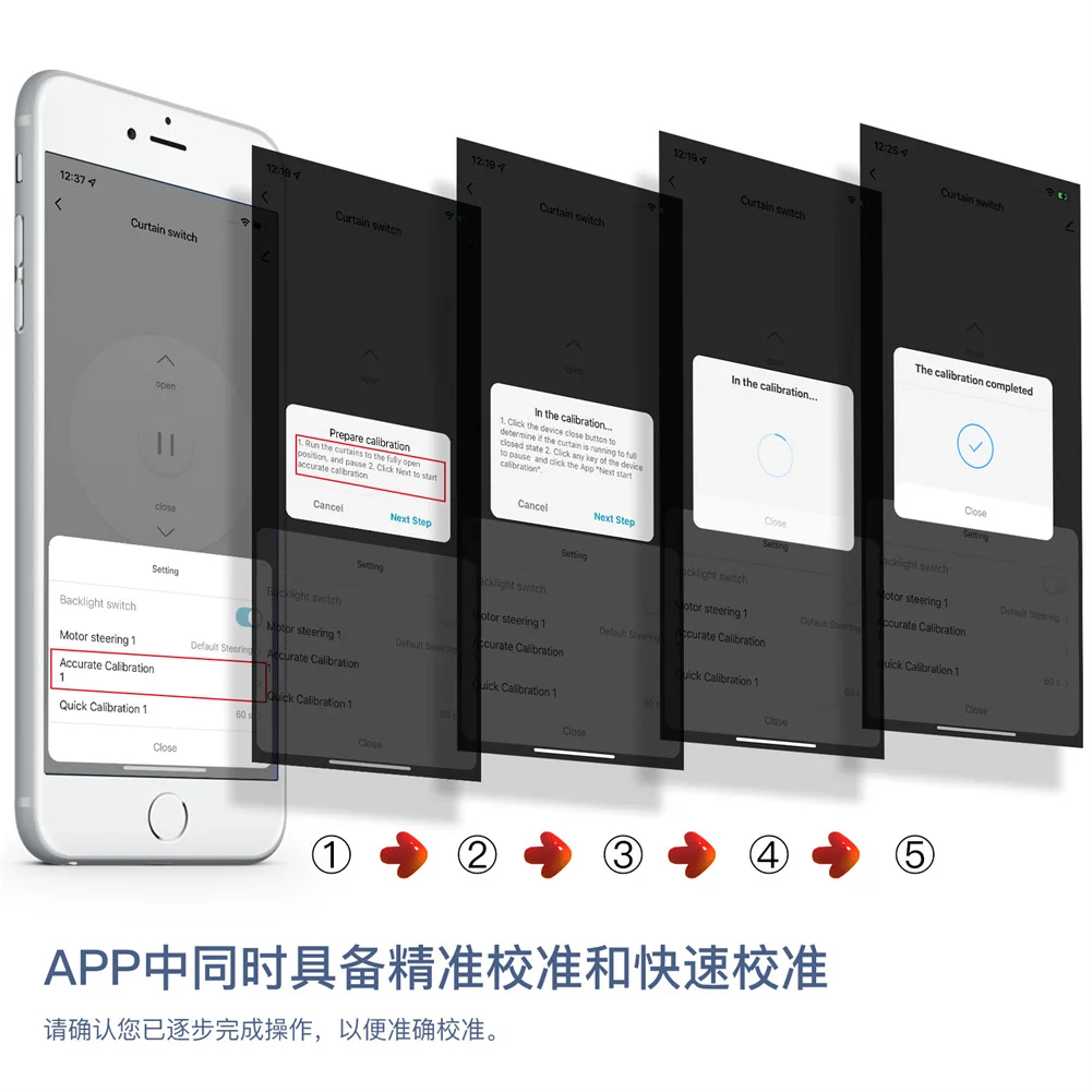 Tuya Smart WiFi 2.5D Touch Panel Curtain Switch App Remote Control with Timing Arc for Wall Installation in Smart Homes