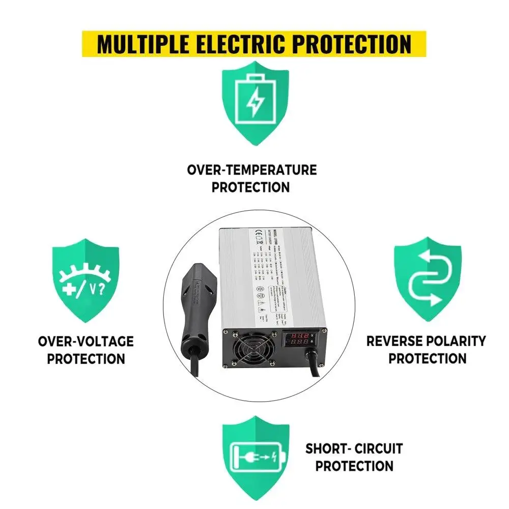 สําหรับรถกอล์ฟแบตเตอรี่ Charger 48V สําหรับ Club Car Charger 15A สําหรับรถกอล์ฟไฟฟ้า Charger พร้อมปลั๊ก RXV สําหรับ Club รถแบตเตอรี่