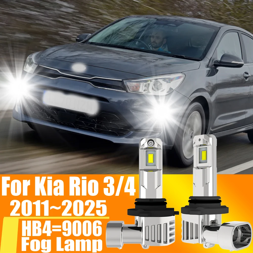 

2pcs HB4 9006 Led Fog Light Canbu Car Bulb High Power 6000K Xenon White Headlight Diode Lamp 12v 55w For Kia Rio 3 4 2011~2025