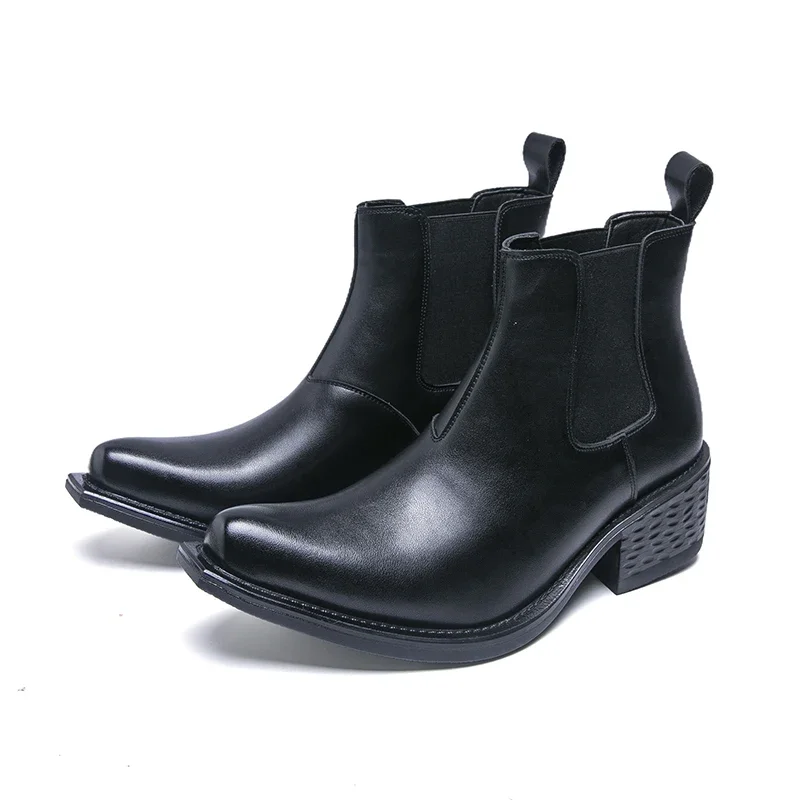 Mens High Top Leather Shoes Autumn Winter Warm Lined Casual Business Ankle Boots Durable Non Slip Comfortable Fashion Sneakers