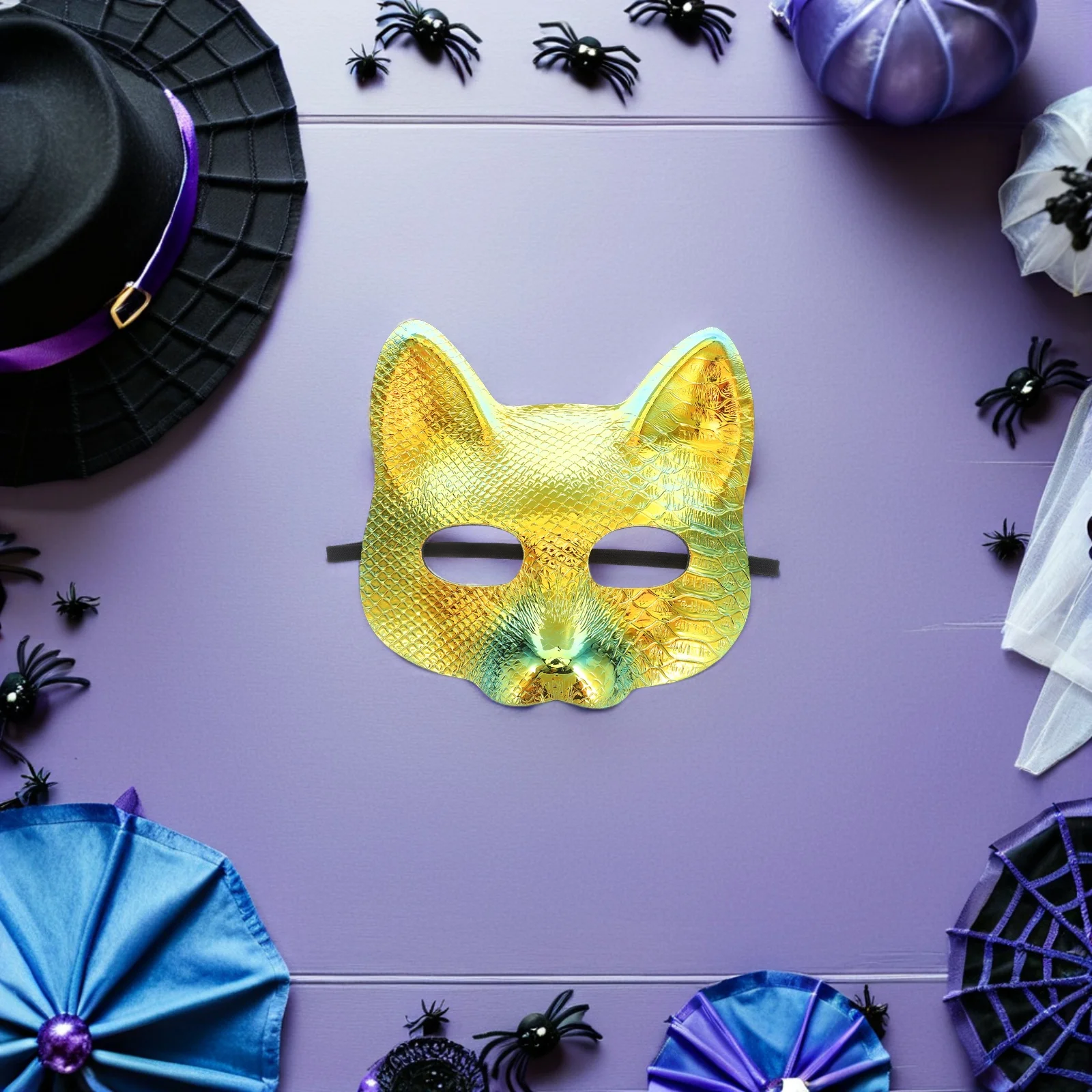 Máscara de zorro de plástico para Halloween, Carnaval, Cosplay, disfraz de mascarada, accesorio, juego para hombres y mujeres, 2 uds.