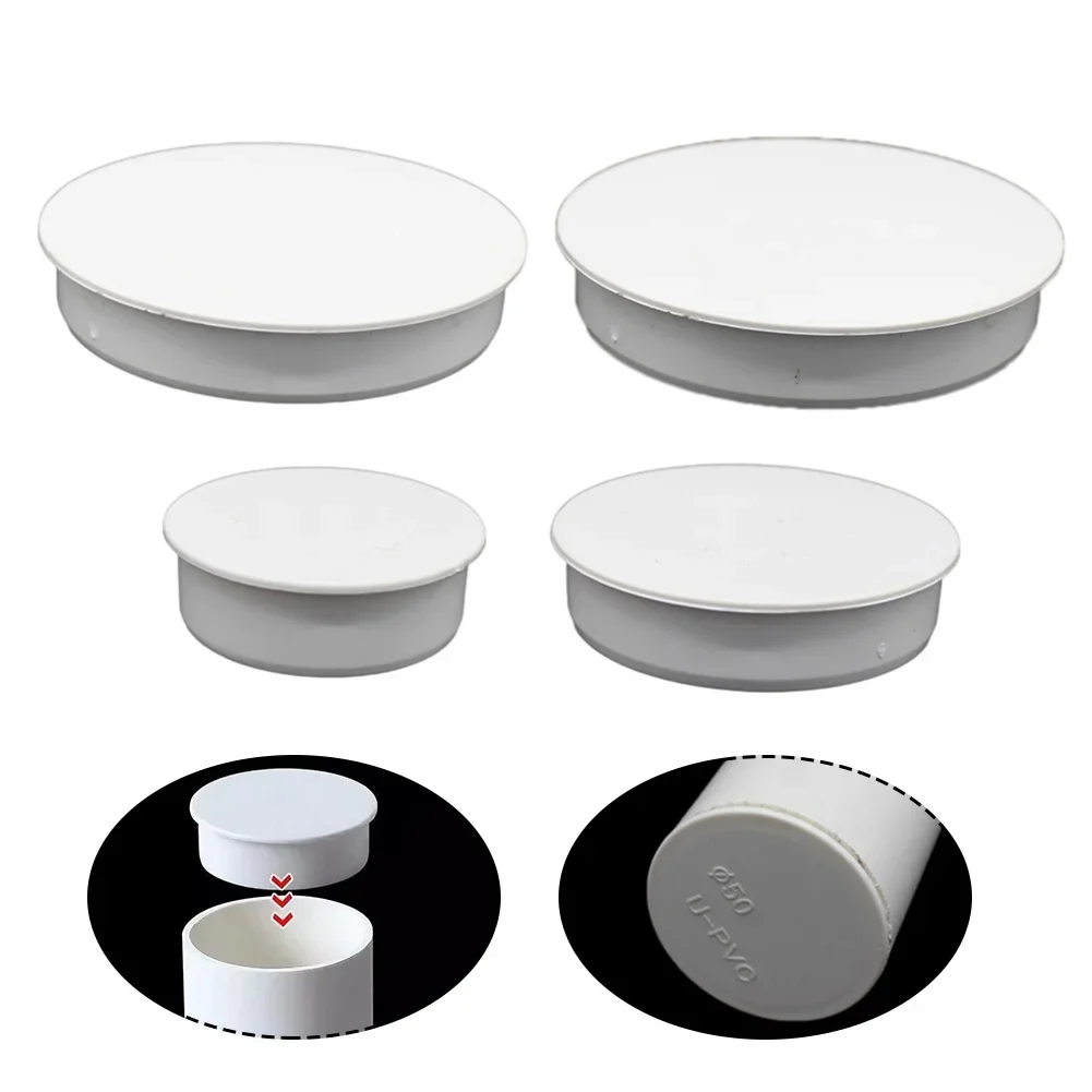 1pcs PVC Pipe Cap Decor Cover Thickened Blocking Cap Sewer Pipe Insect Proof Pipe Cap Protective Cap 50/75/110/160mm ﻿