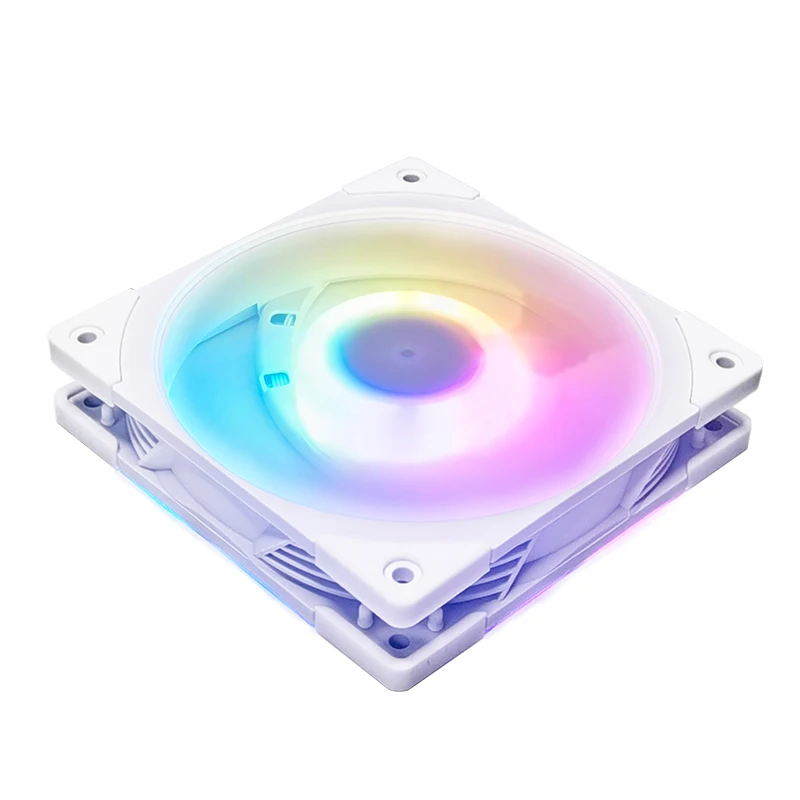 JUMPEAK 고성능 2500RPM 120mm ARGB 선풍기 저소음 FDB 베어링, 12cm RGB 팬, 컴퓨터 PC 케이스 냉각 시스템 CPU 쿨러