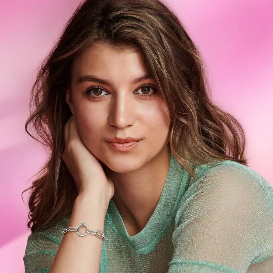 حار بيع لي سلسلة 925 فضة سلاسل لي سلك القلب ميدالية الزواج وصلة مزدوجة سحر صالح الأصلي سوار حلية