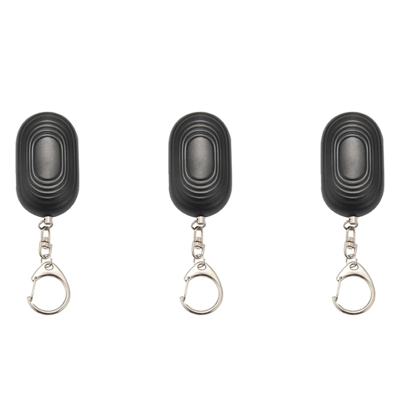 Hot TTKK 3X Personal Protection Alarm Keychain - 130 DB Loud Sonic Siren Device With Flashlight To Increase Safety (Black)