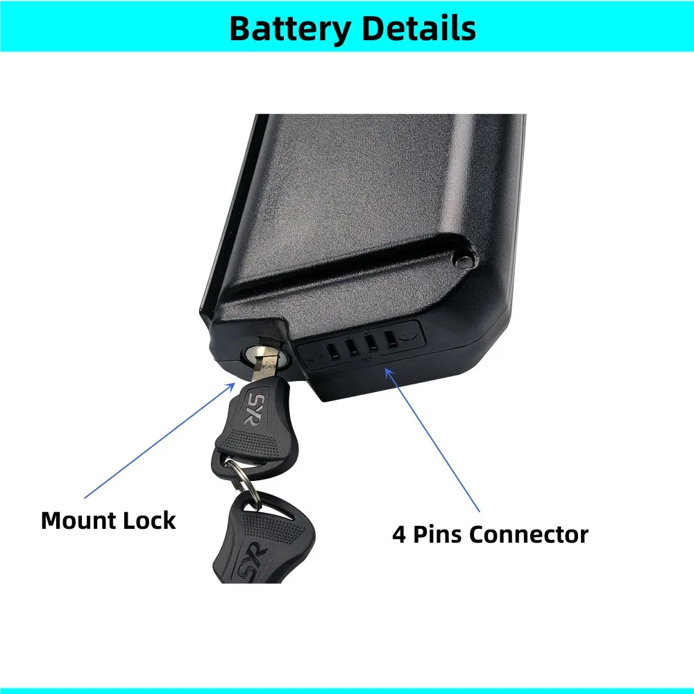 Fat Tire Folding EBike Battery 48V 10Ah 10.4Ah 14Ah 36V 13Ah for Aventon Sinch NEOCYCLE E-BIKE EMTB 48V Foldable Ebike Battery