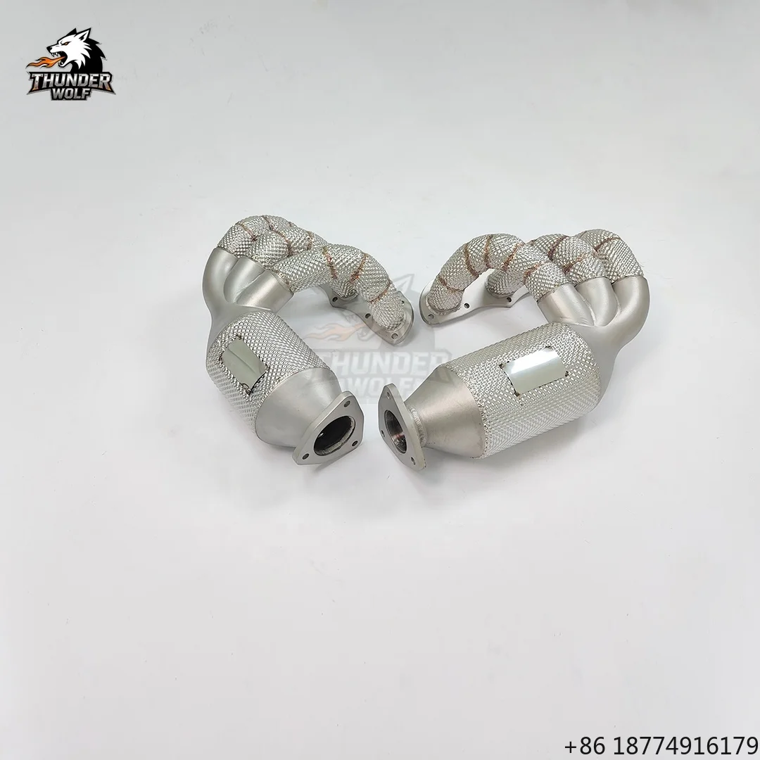 

Staight Manifold Exhaust Pipe of Perfect Fit with Heat Shield and Catted Resonator for 911 991.1 997.2 3.4L/3.8L