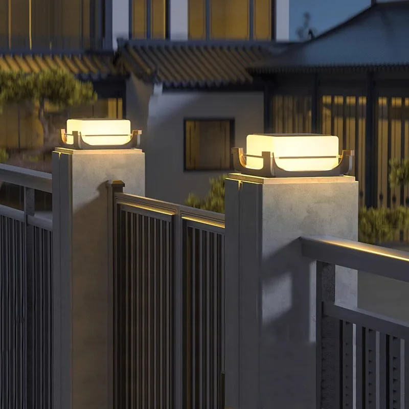 Outdoor Courtyard LED Solar Lawn Light IP65 Waterproof Steet Lamp For Garden Pillar Chapiter Fence Door Post Path Villa Lighting