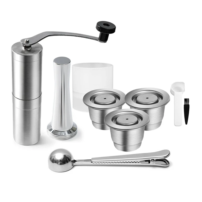 

Refillable Coffee Capsule Tamper For Nespresso Reusable Coffee Pod Coffeeware Accessories For Barista Espresso Maker-A