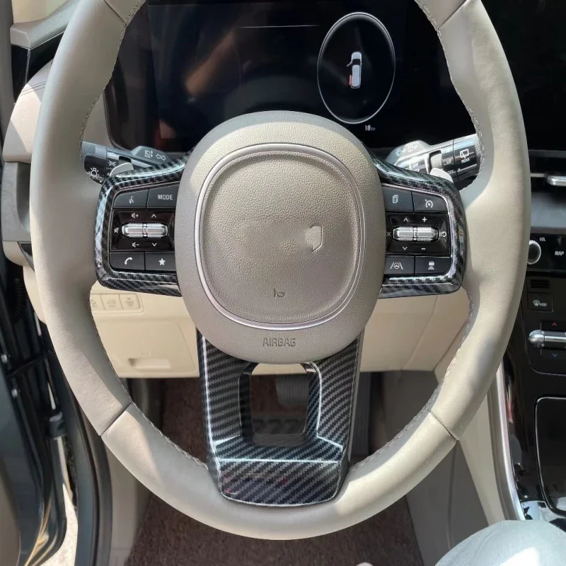 ABS الخشب إطار عجلة القيادة زر ، غطاء الزخرفية ، الداخلية السيارات تقليم ، تصفيف السيارة لكيا سورينتو MQ4 ، كرنفال KA4