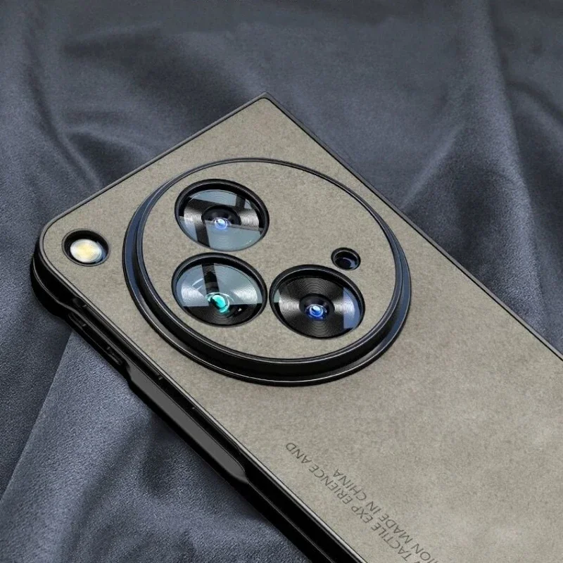 For Oneplus Open Case Shockproof Bumper Stylish Shell for Oneplus Open 5G Luxury PU Leather Silicone Full  Protection Cover