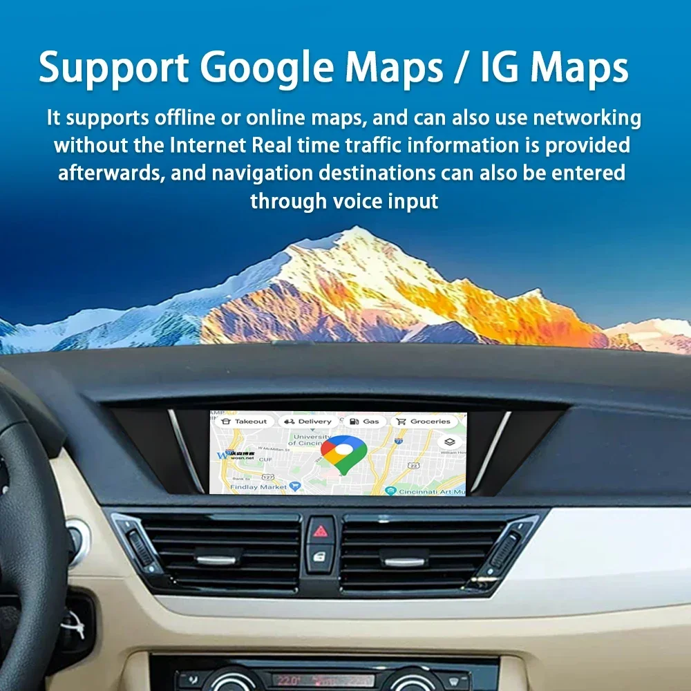 8.8-inch for E84 X1 Smart Central Control Large Screen Car Navigation All-in-One Machine with Rearview Player