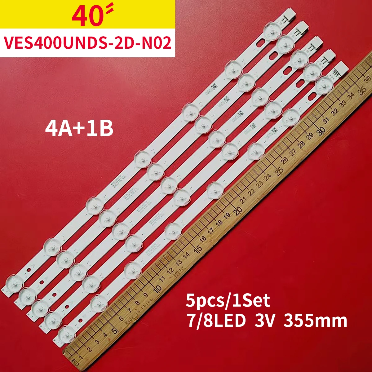 

LED backlight strip 40DLED_A B-TYPE VES400UNDS-2D-N02 N03 N04 LT-40C750 For Toshiba 40S3653DB 40L1533DB 40L1553DB JT014001