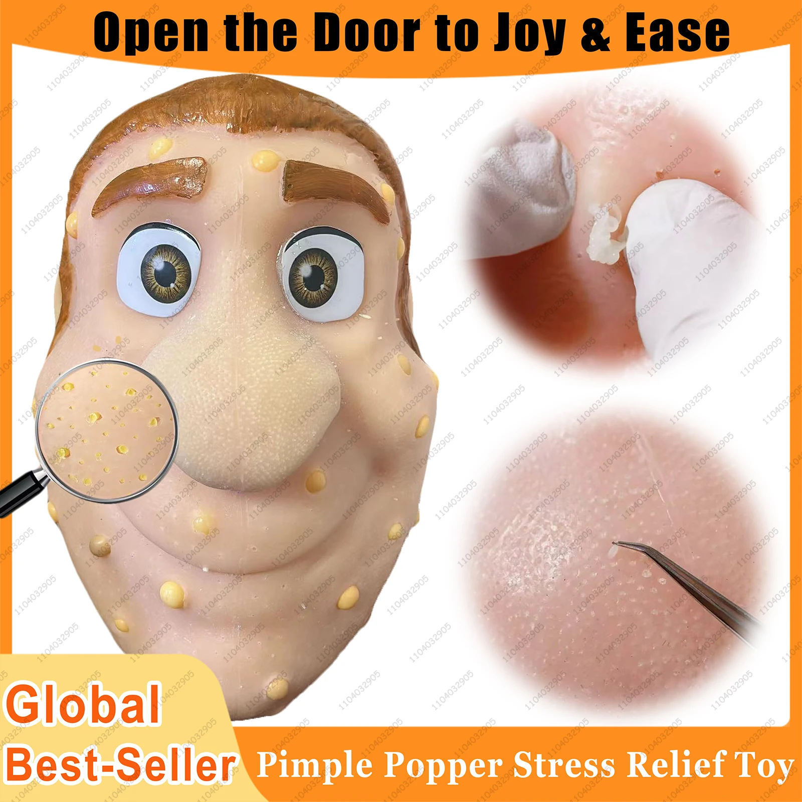 

Игрушка-антистресс Pimple Popper: реалистичная модель лица с удалителем черных точек, инструмент для снятия стресса при OCD, сенсорные игрушки ASMR для выдавливания