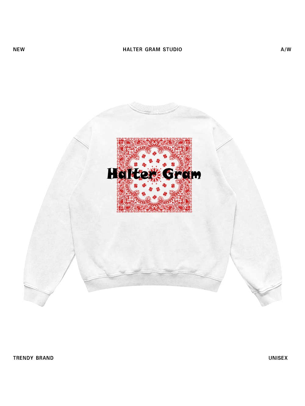 

American High Street Sle Oversize round Ne Sweatirt Men's Heavy Cotton Long Sve Warmth Casual Faion Print Coat