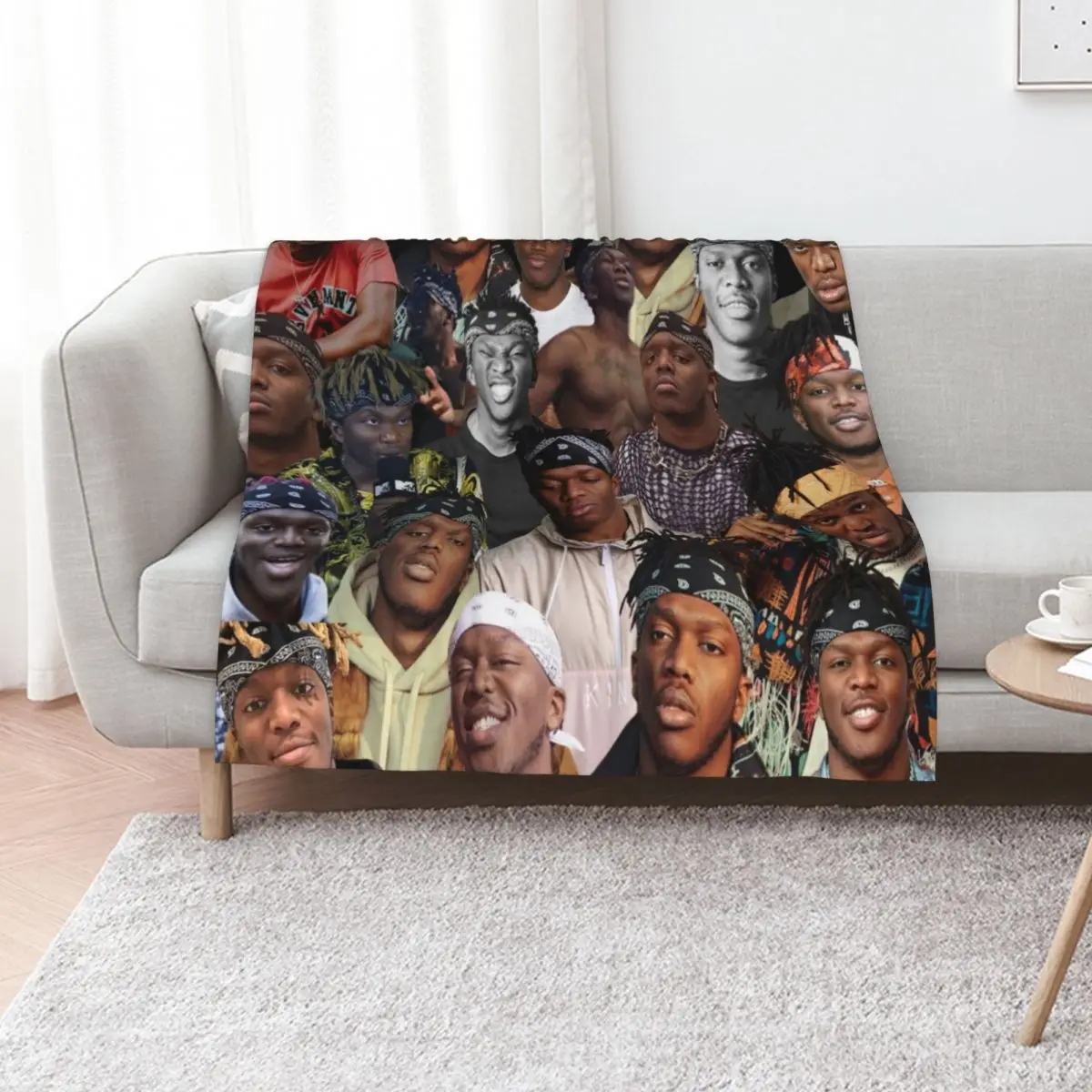 ksi photo collage Throw Blanket Warm Comfortable Blanket for Office Napping