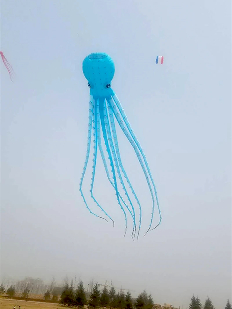 free shipping large octopus kite pendant ripstop nylon fabric alien inflatable 3d kite buggy kitesurf board kite outdoor toys