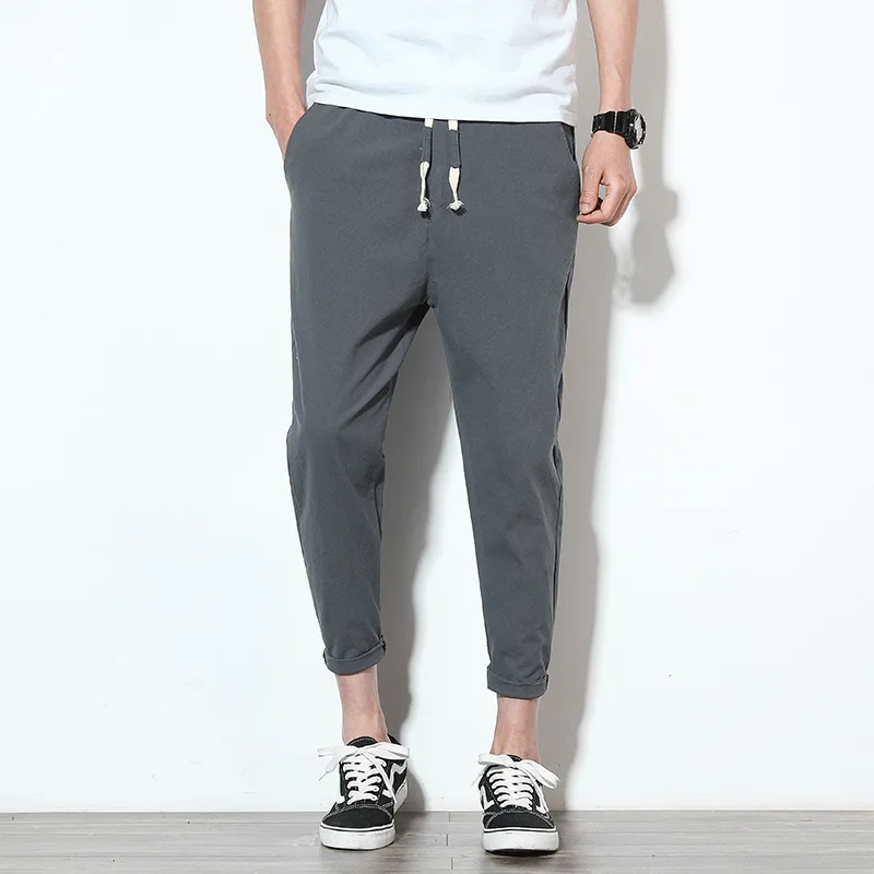 

MRMT 2024 Brand Summer Men's Trousers Casual Pants for Male Loose Trousers Solid Color 9 Pants