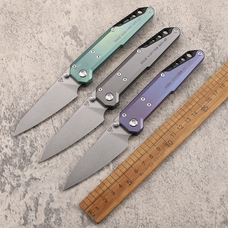 NOC MT-27 New Folding Knife M390 Blade Titanium Handle Camping Pocket Knife Outdoor Survival Knife EDC Tool Knife