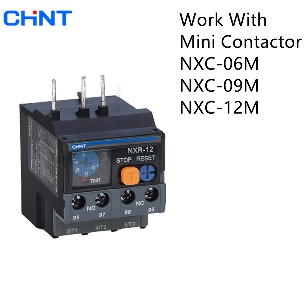 

CHINT NXR-12 Thermal Overload Relay Protector Current Relay 1-1.6A 1.6-2.5A 2.5-4A 4-6A 5.5-8A 7-10A Work With Mini Contactor