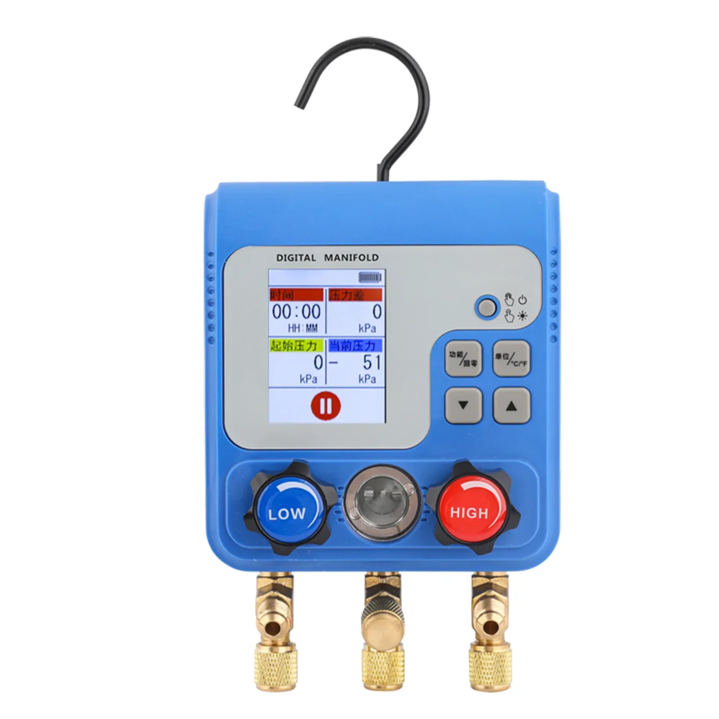 523 Automotive Air Conditioning Digital Display Fluorinated Vacuum Pressure Gauge Liquid Fluoride Filled Refrigeration