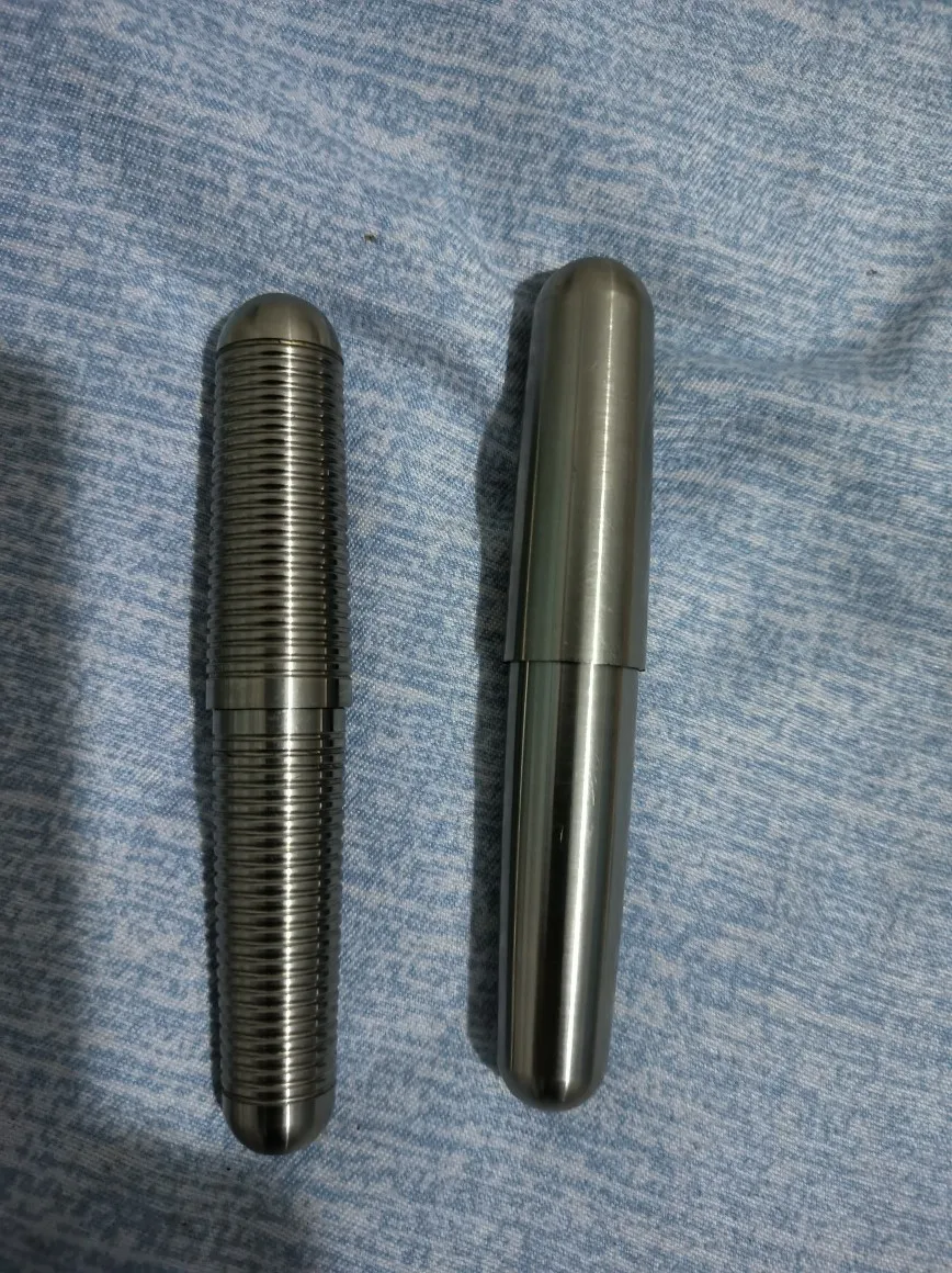 

Титановая карманная перьевая ручка большого размера с наконечником Bock/Majohn/Jinhao F 0,5 мм, ручная толкающая уникальная конструкция, коллекционные чернильные ручки, офисный подарок