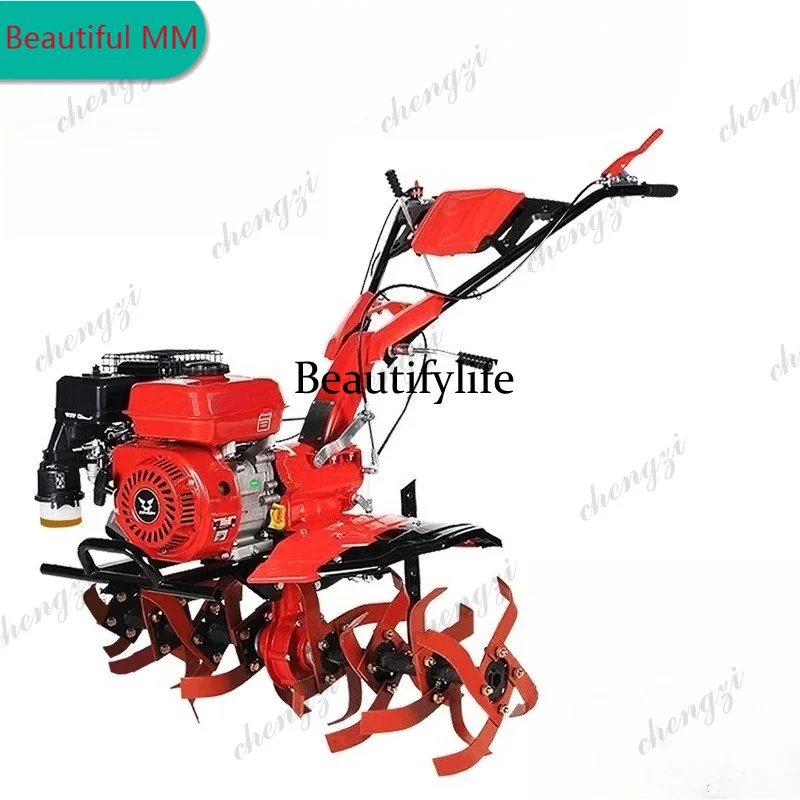 

M138 Micro tiller diesel small multi-function household rotary tiller weeding ditching tiller water and dry dual-purpose