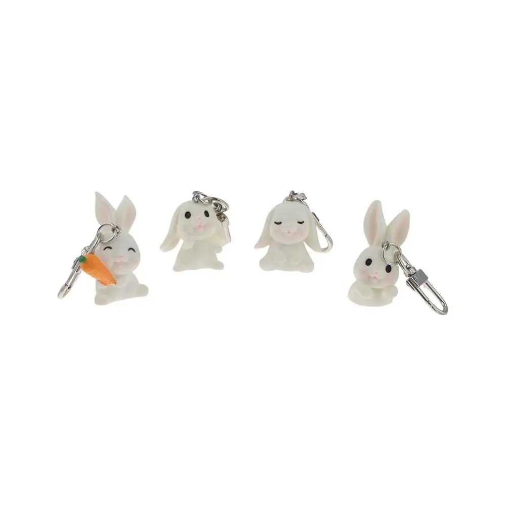 Cute Rabbit Car Pendant Car Interior Accessories Resin Keyring Ornaments Rabbit Key Chain Key Chain Pendant Key Rings