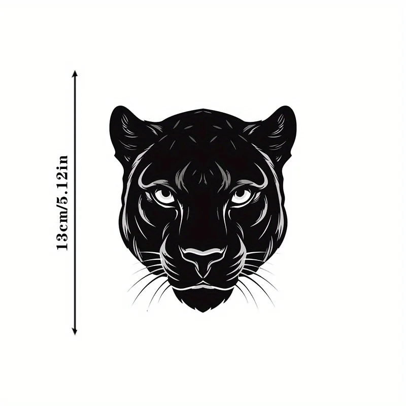 1pc pantera negra cabeça carro motocicleta adesivo, decalque elegante para auto moto exterior, veículo único animal adesivo