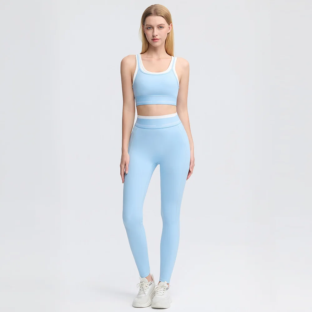 Gym Clothes Women Yoga Set 2 Piece Fitness Suit Tracksuit Sports Bra High Waist Leggings Shorts Workout Running Athletic Wear