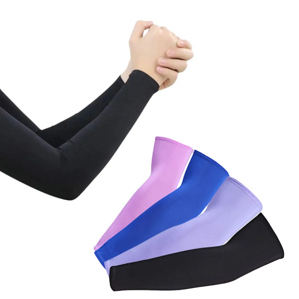 Sun Arm Sleeves Elastic UV Arm Guards Camouflage Cycling Protector Cover Ice Silk Arm Sleeves For Climbing Running Fishing Set