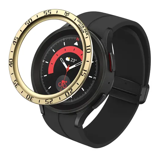 Imagen 2 del producto Bisel de Metal para Samsung Galaxy Watch 5/5pro, cubierta de reloj inteligente de 40mm, 44mm, 45mm, funda adhesiva deportiva, anillo de parachoques, accesorios de reloj